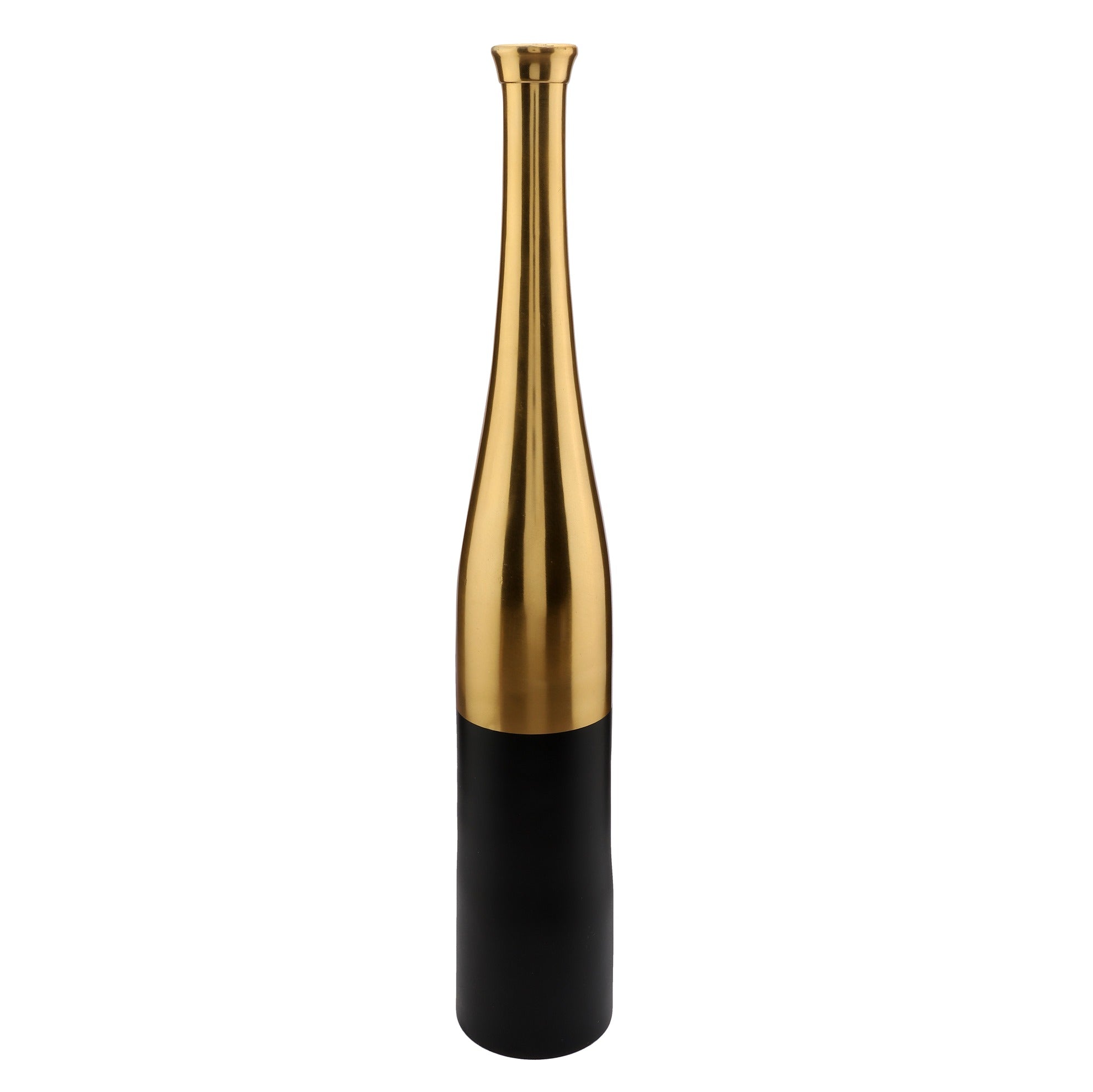 Champagne large Bottle Vase in Red & Gold