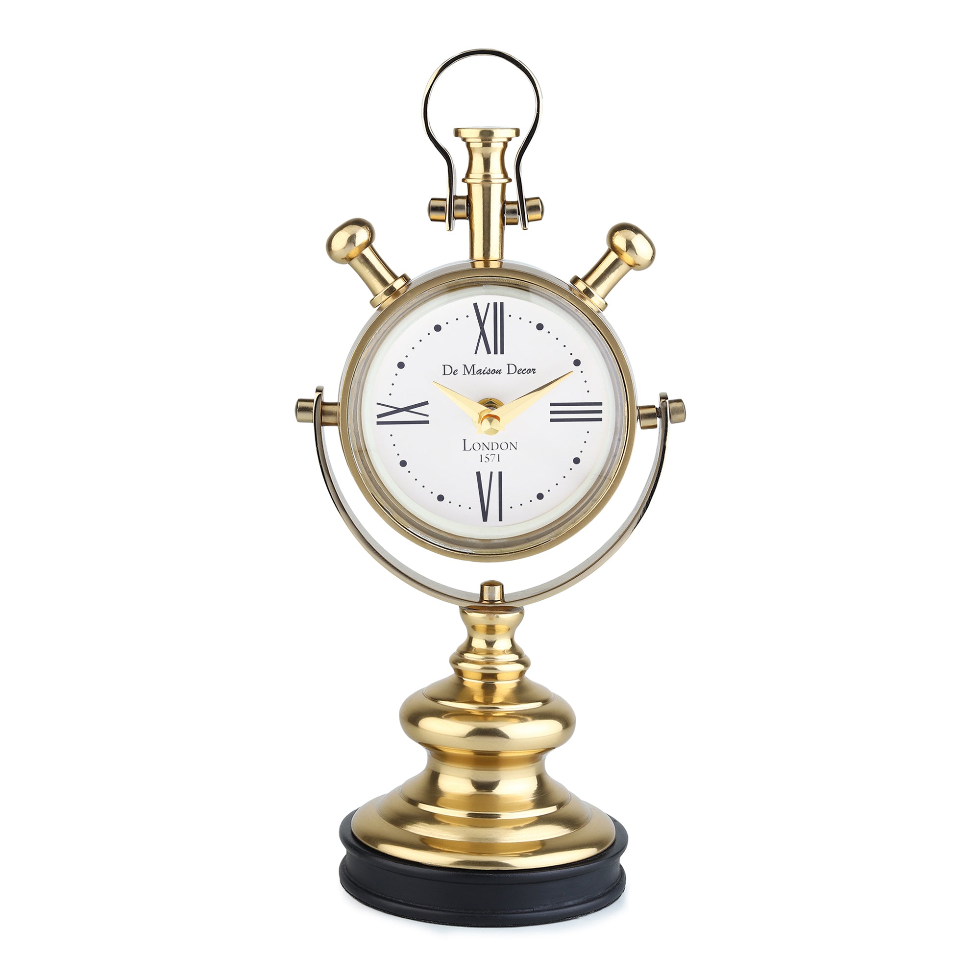 Aristotime Table clock in Gold