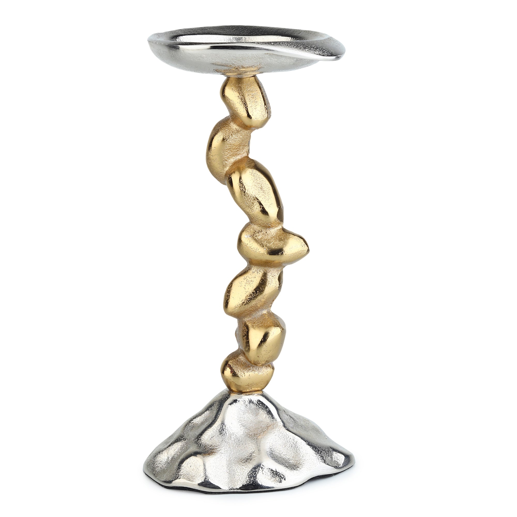 Stones Orivia Candle Holder Small Silver