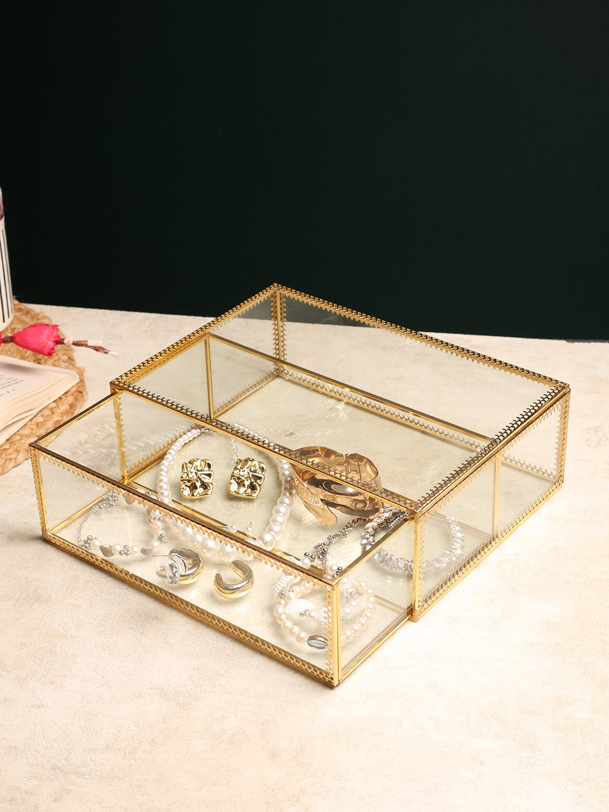 Arden Drawer Glass Jewellery Box