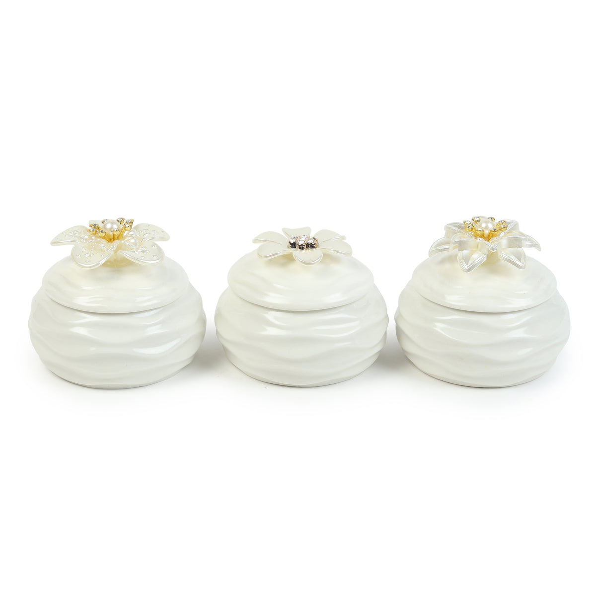Laceflower Porcelain Box Set of 3