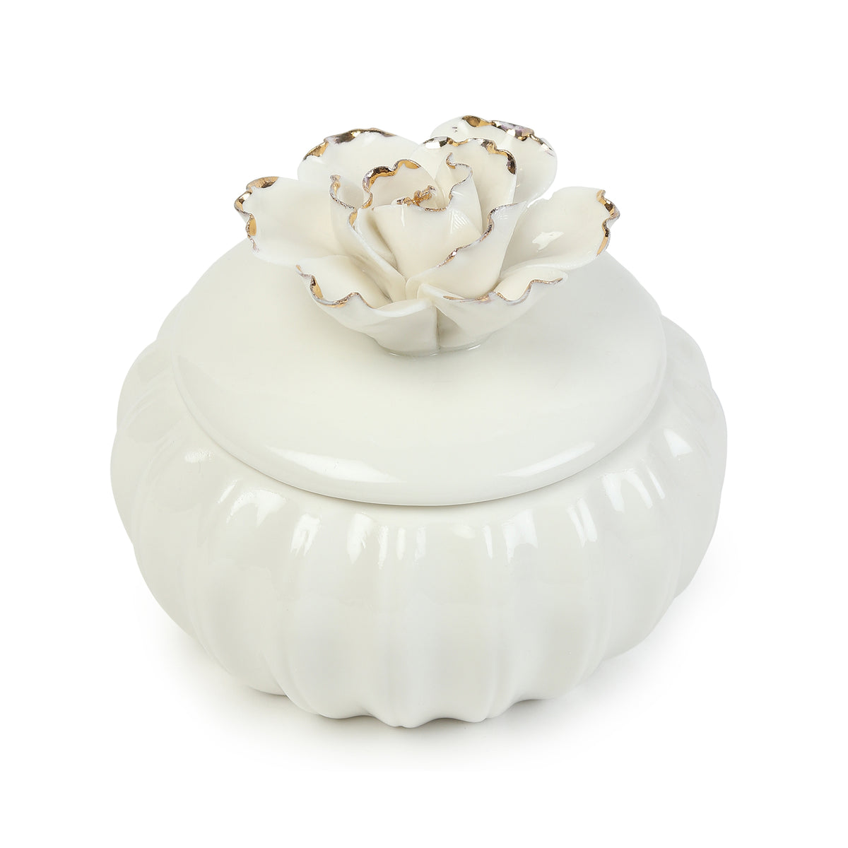 Ivory Blossom Porcelain Box