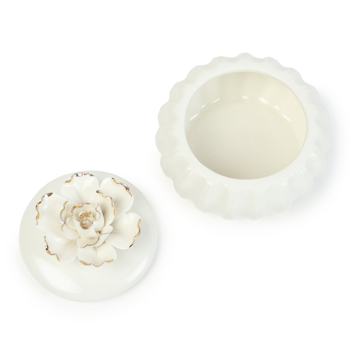 Ivory Blossom Porcelain Box