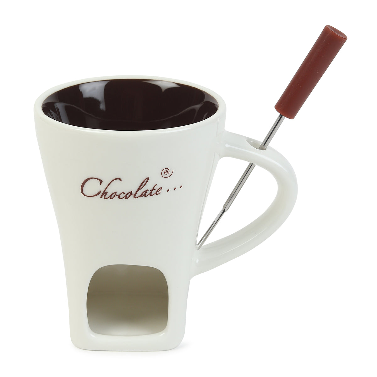 Choc Affair Fondue Cup White