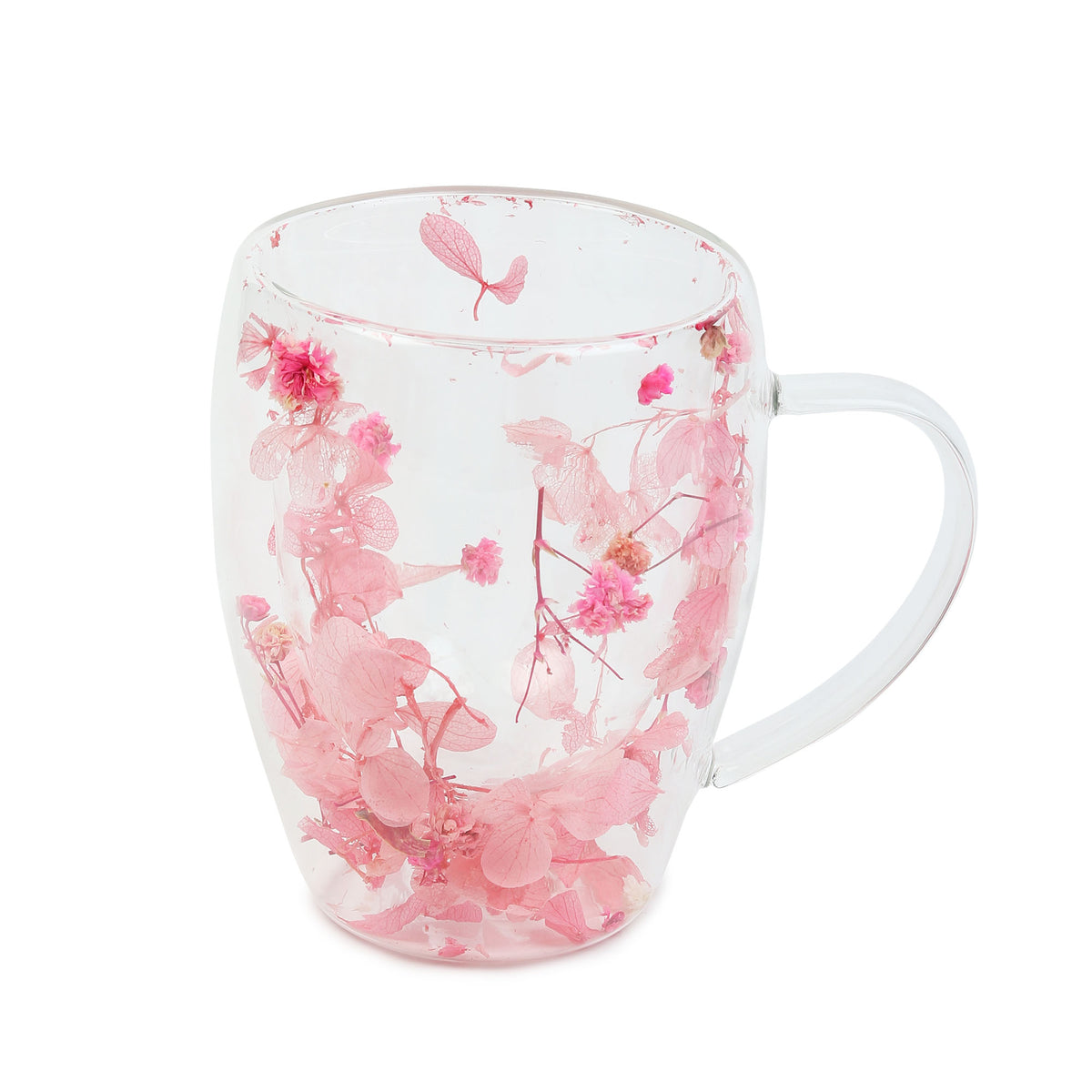 Dahlia Pink Glass Mug