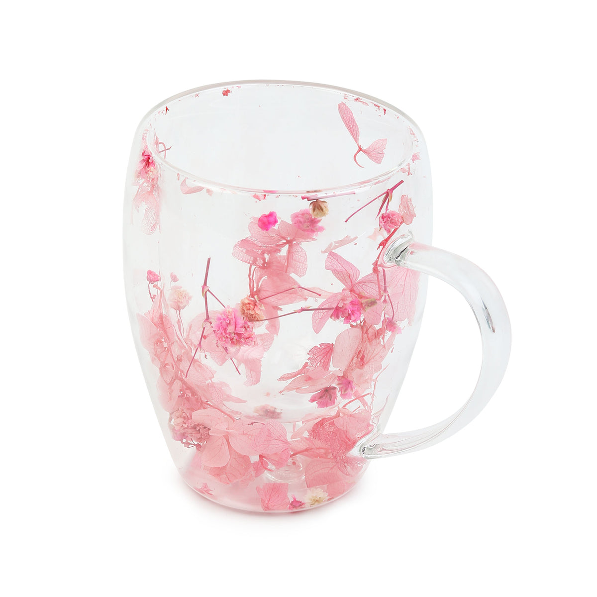 Dahlia Pink Glass Mug