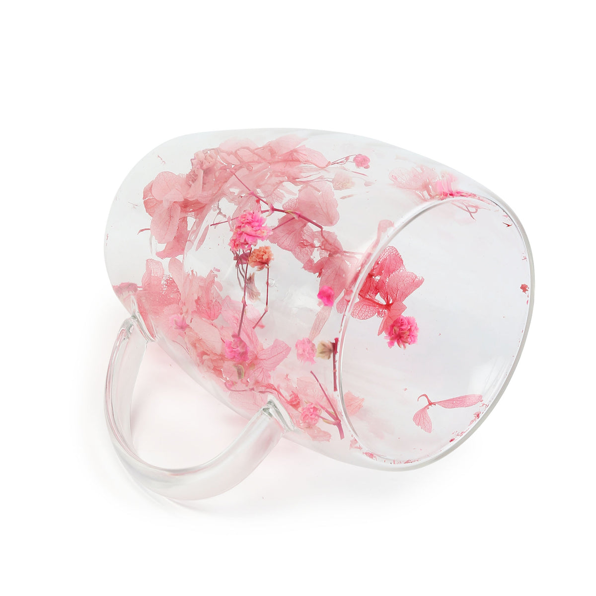 Dahlia Pink Glass Mug