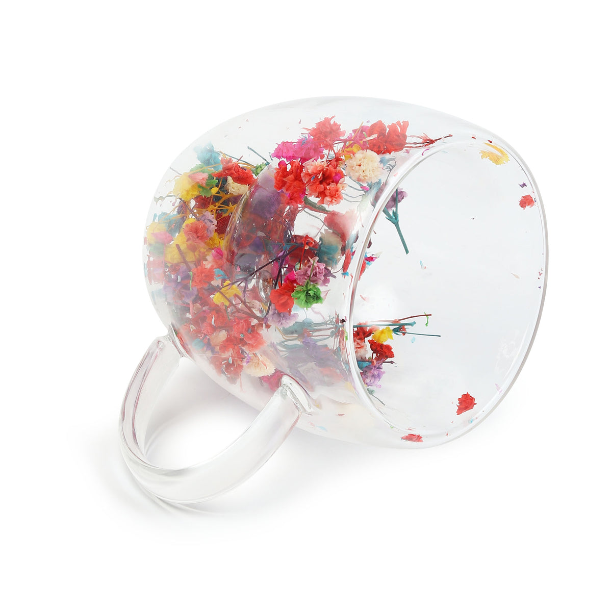 Dahlia multicoloured Glass Mug Small