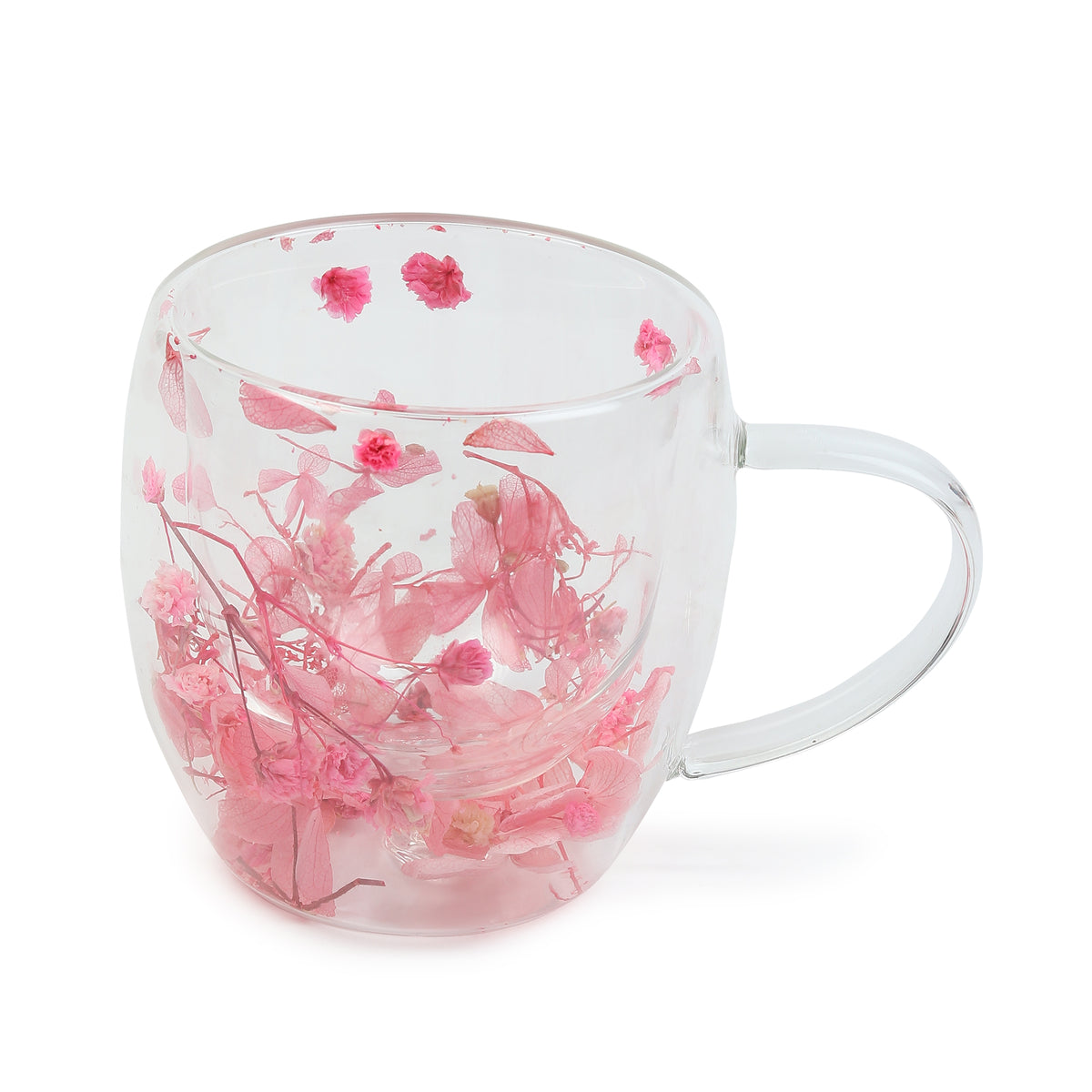 Dahlia Pink Glass Mug Small