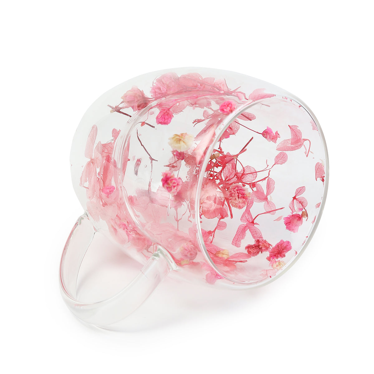 Dahlia Pink Glass Mug Small