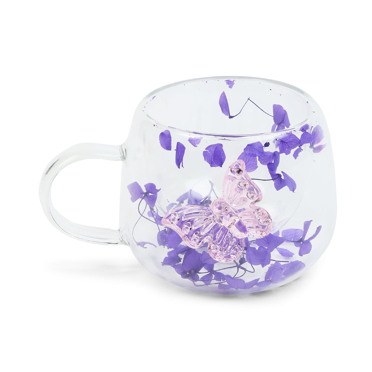 Titli Bloom Purple Glass Mug