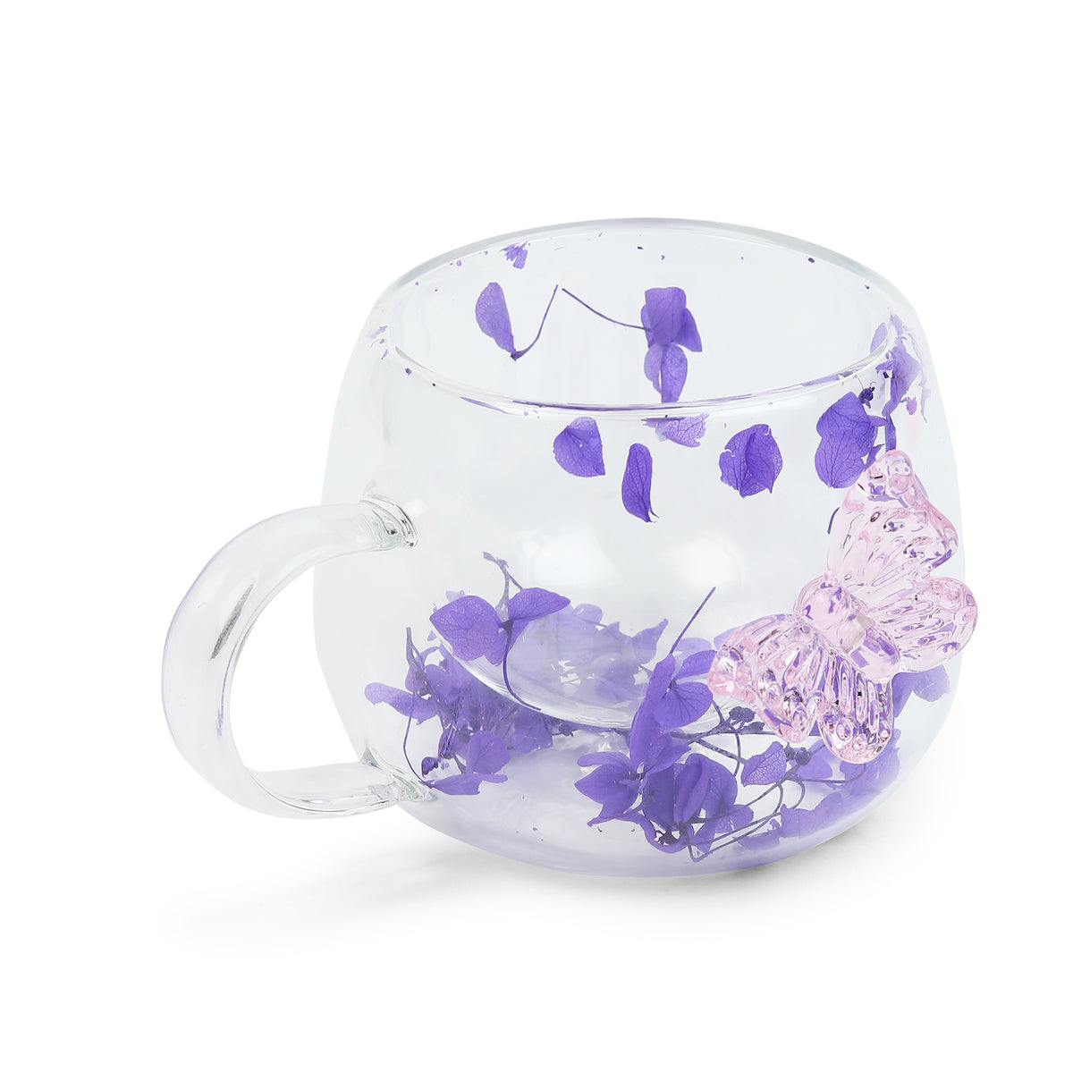 Titli Bloom Purple Glass Mug