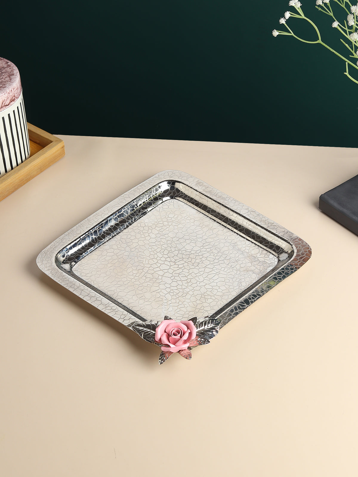 Petal Eclat Pink Square Tray