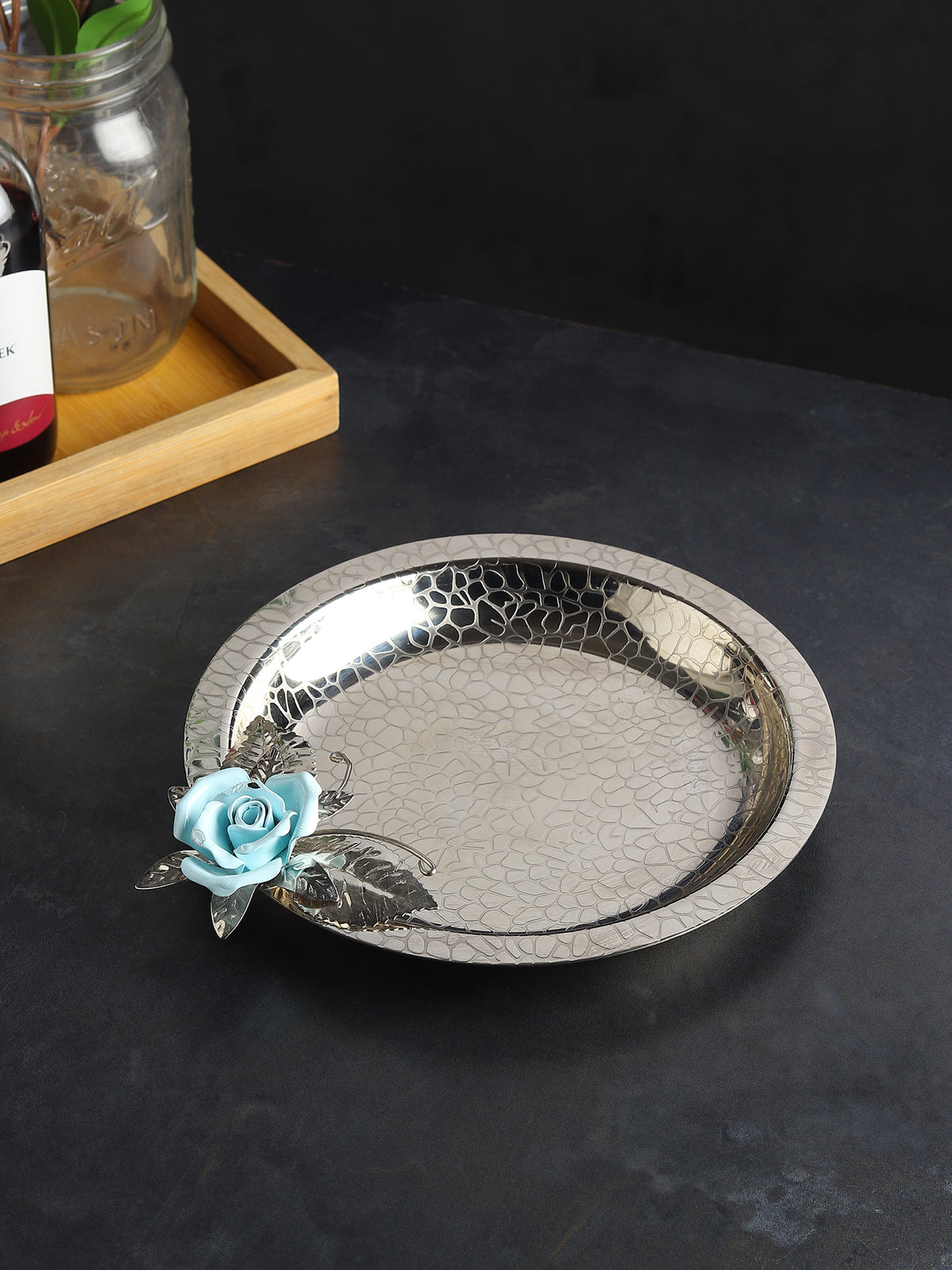 Petal Eclat Blue Circle Plate