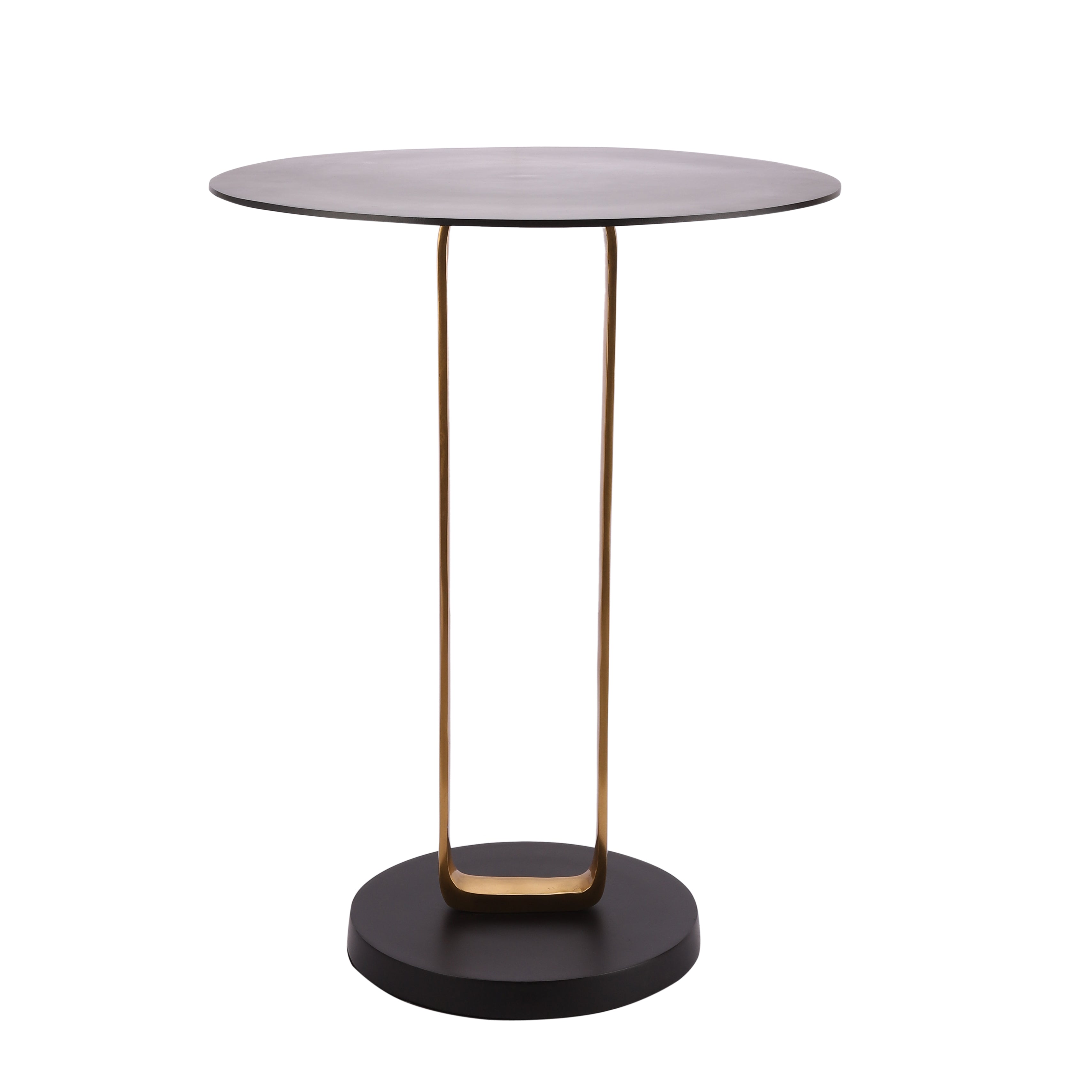 Irwin's Rectangle Side Table Black top & base with Gold Body