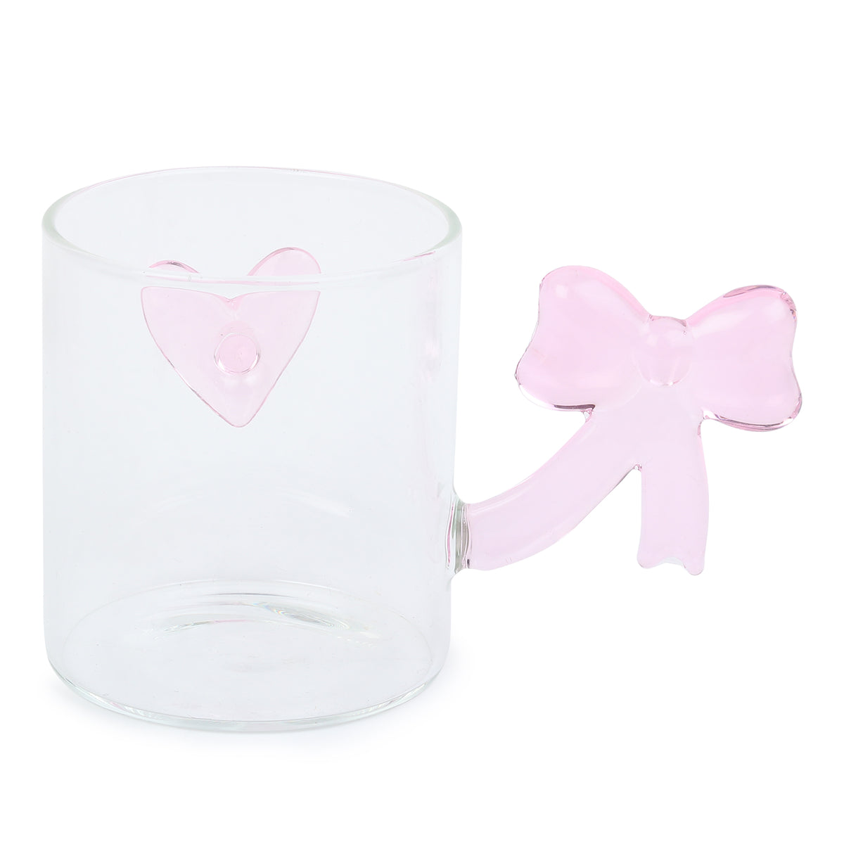 Bowed Heart Glass Cup