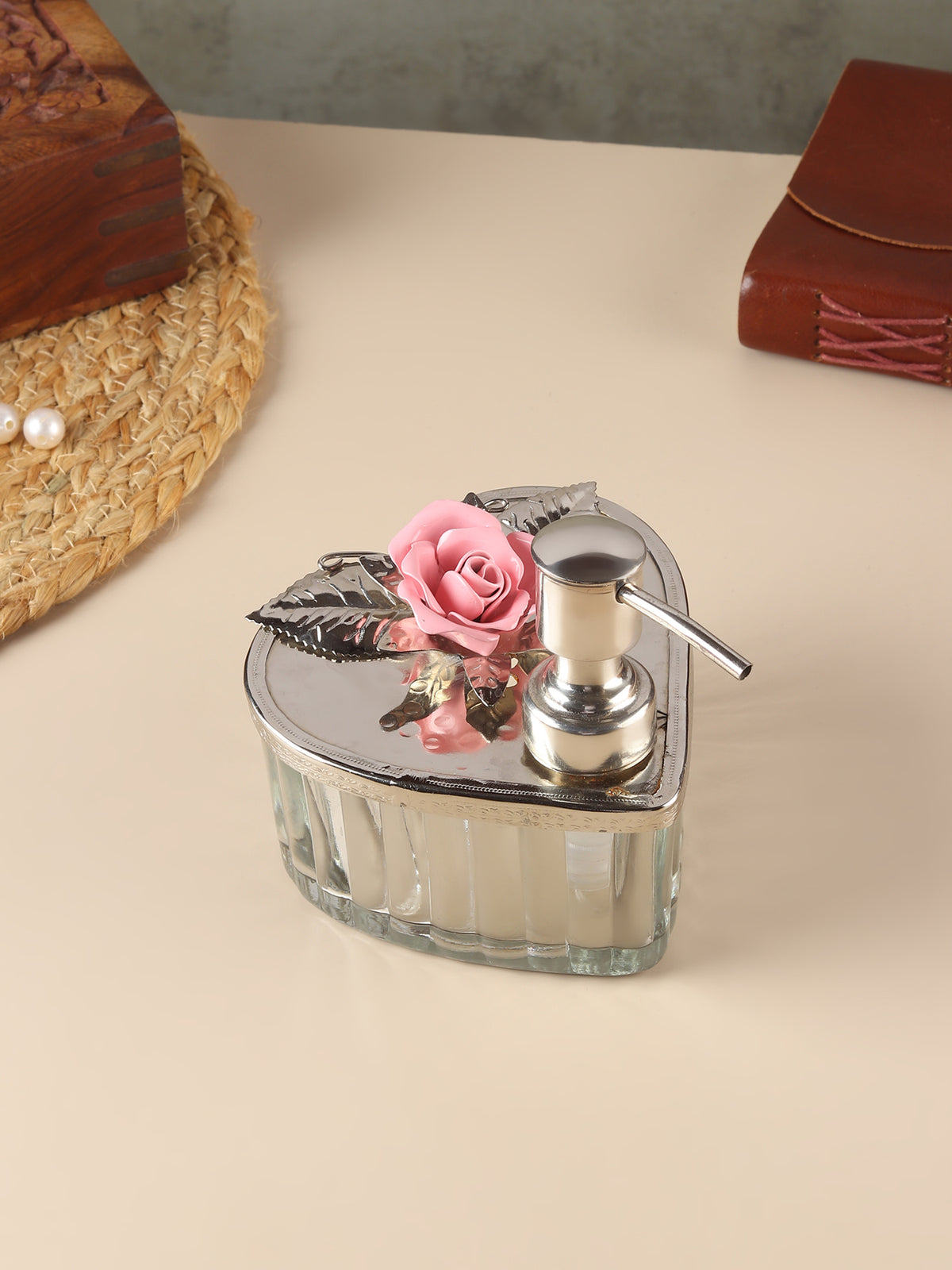 Petal Eclat Pink Glass Dispenser