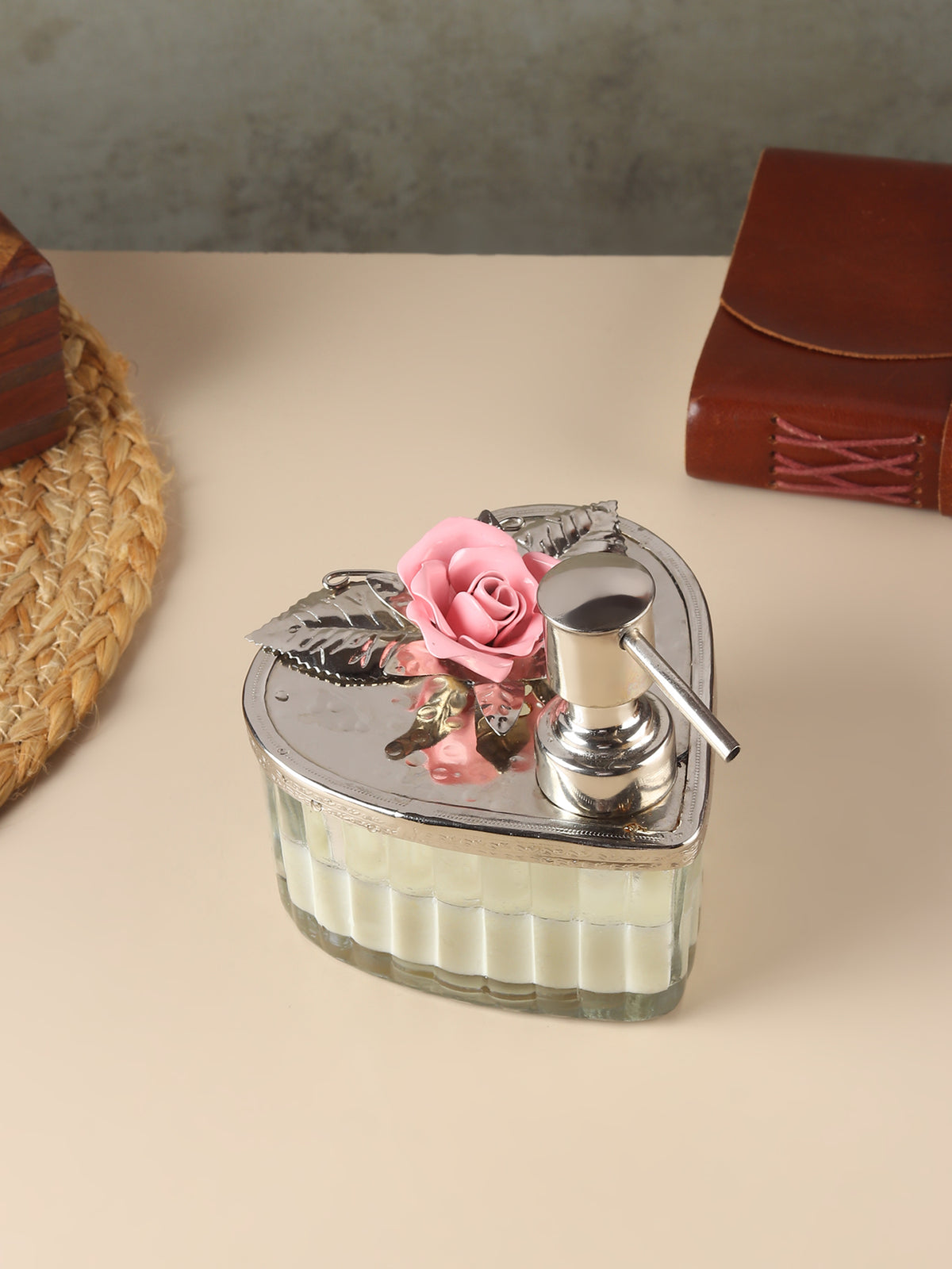 Petal Eclat Pink Glass Dispenser