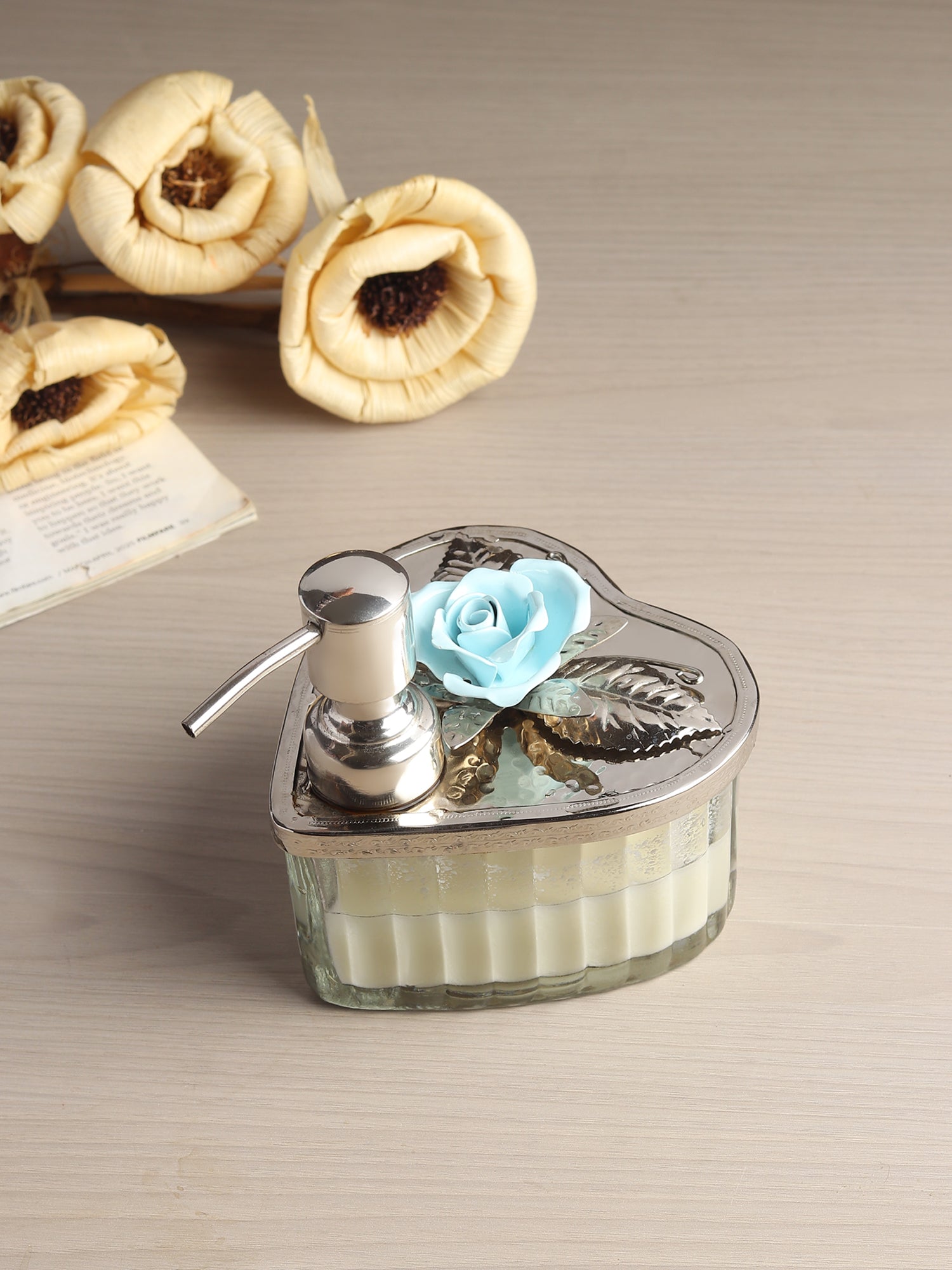 Petal Eclat Blue Glass Dispenser
