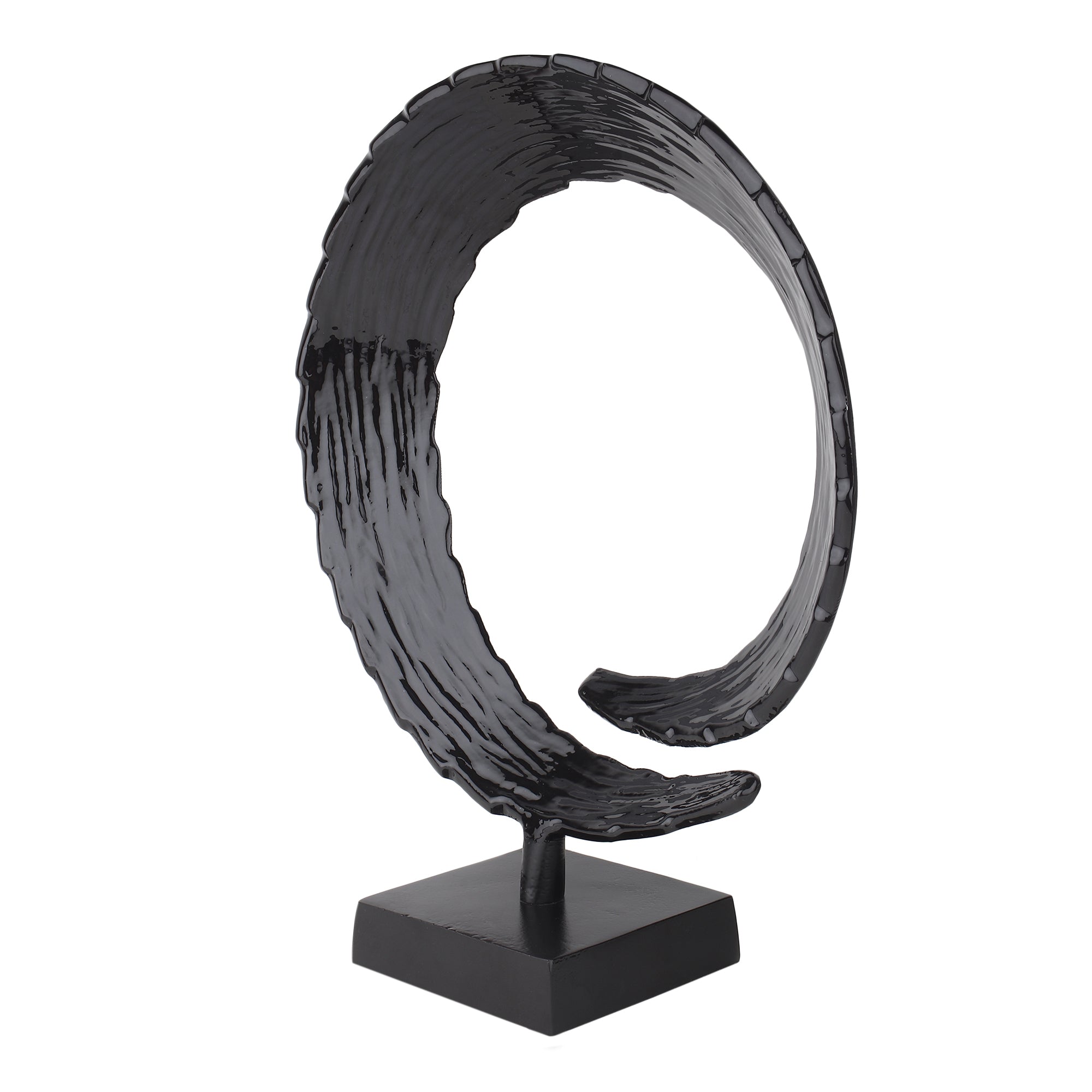 Serene Ripples Ring Black