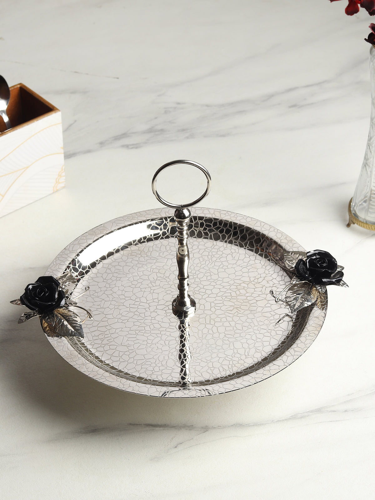 Petal Eclat Black Cake Stand