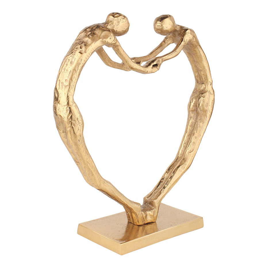 Heartfelt Harmony Sculpture in Gold