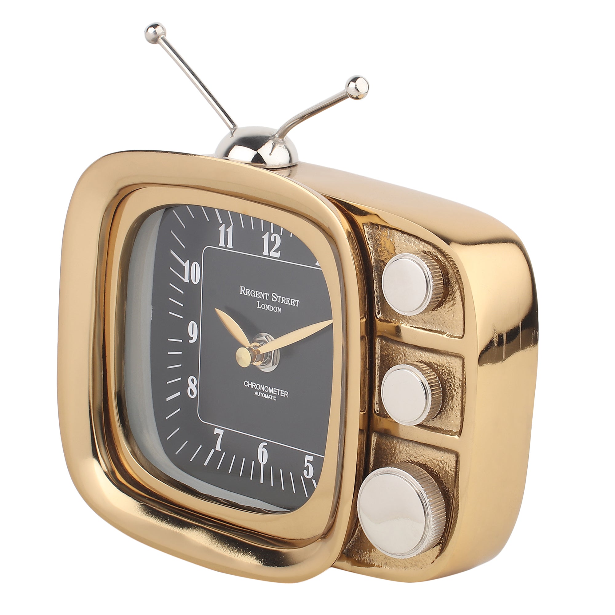 Retro TV Timepiece In Black