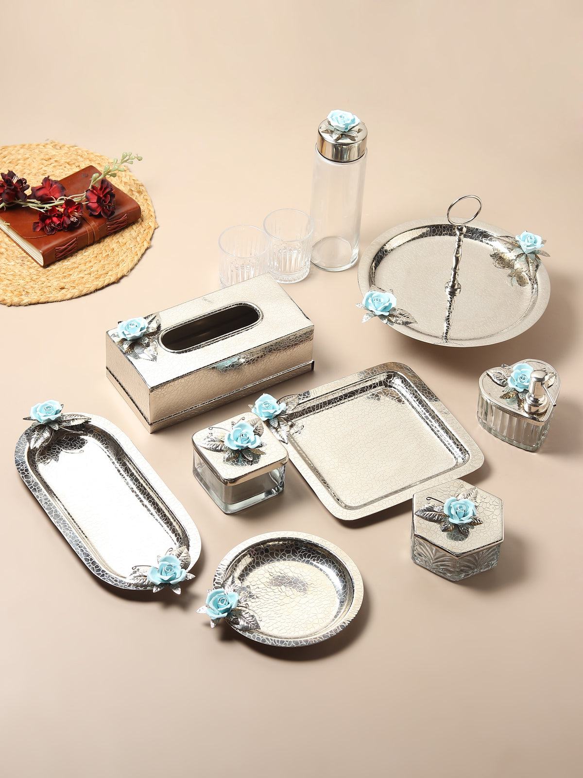 Petal Eclat Blue Hexa storage Box