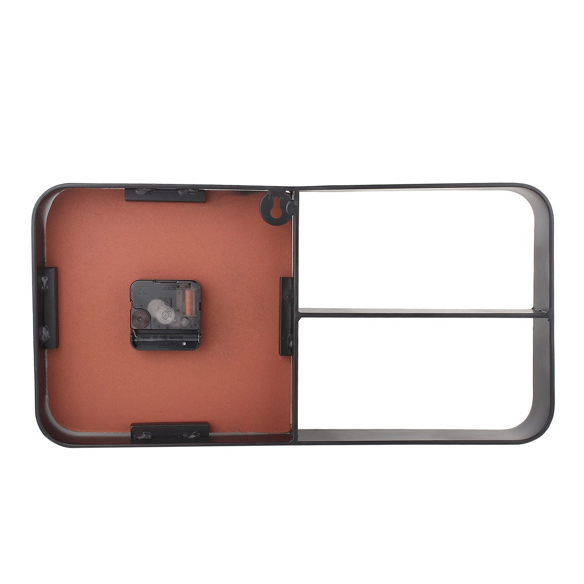 Timekeeper Shelves Wall Clock in Terracota