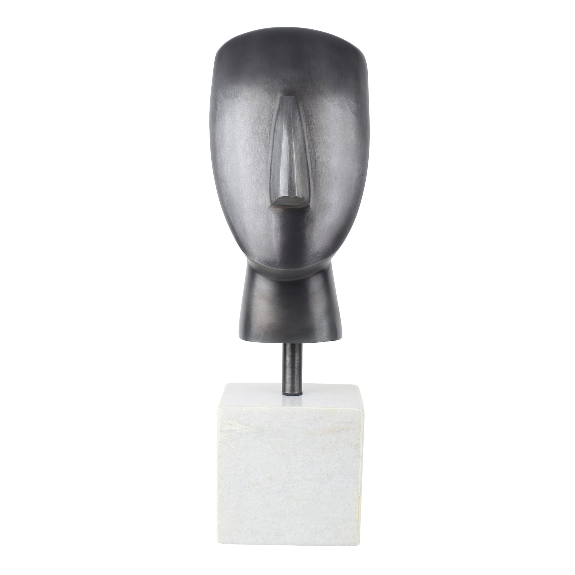 Marble Muse Visage In Black with White Marble