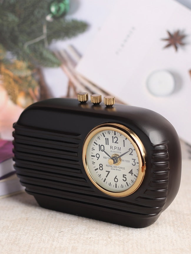 Radio Reverie Table Clock in Black