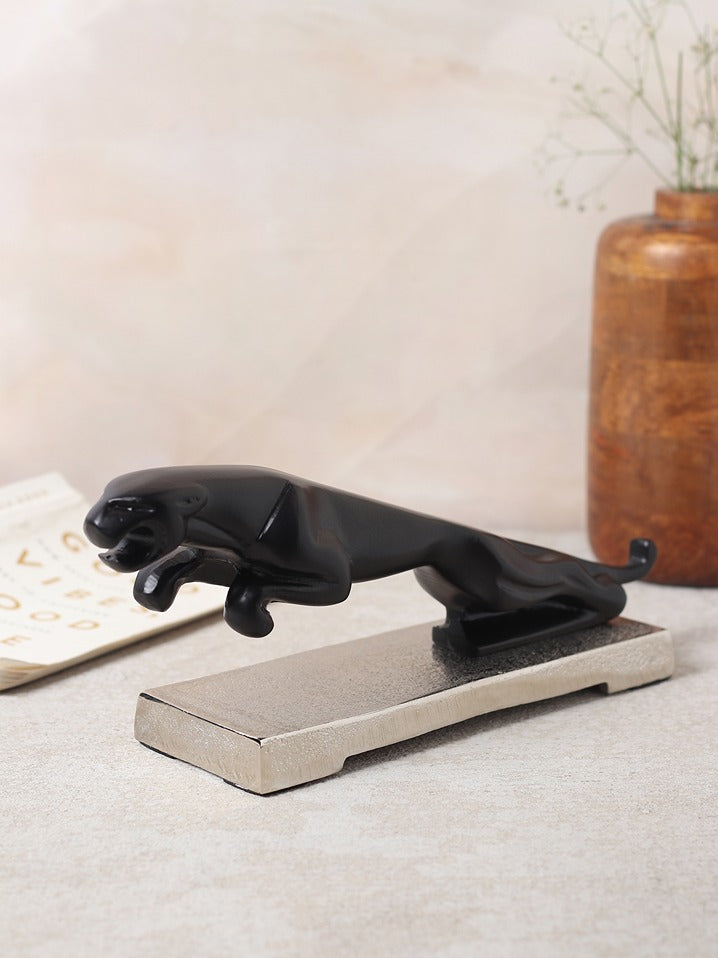 The panther's leap on Silver base