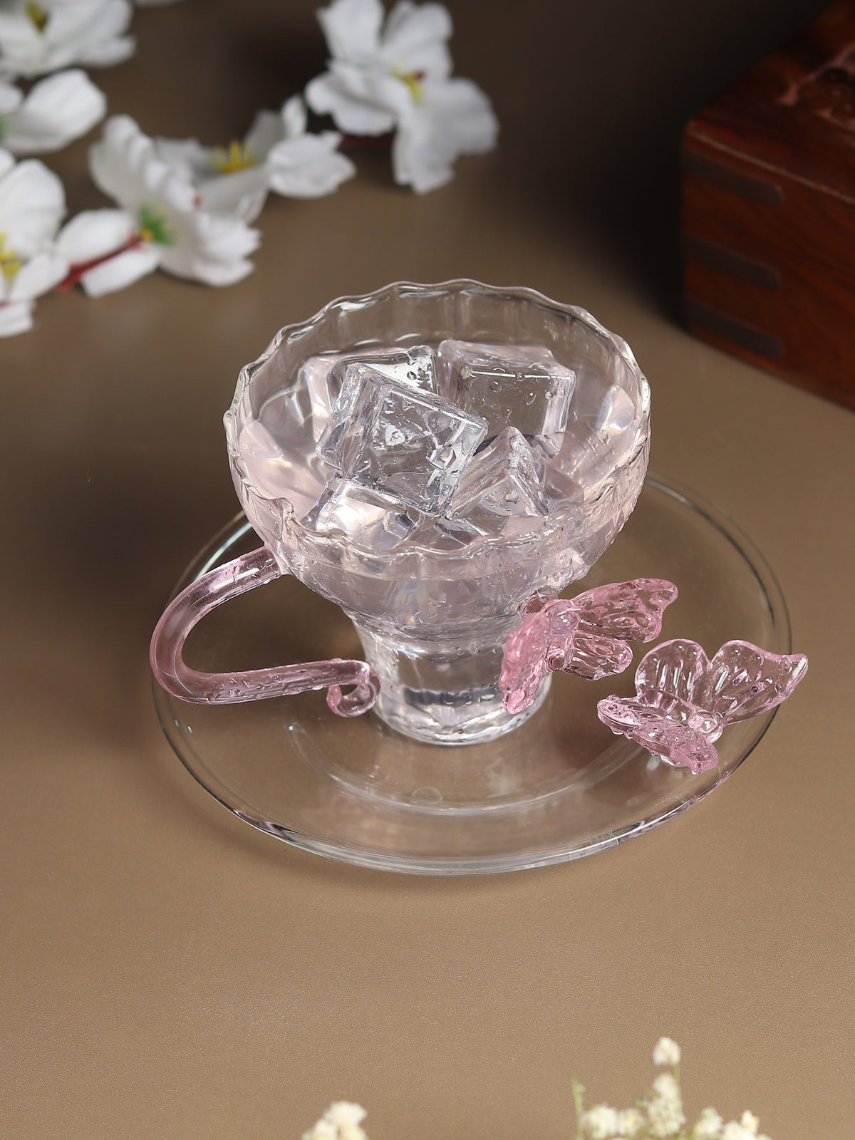 Titli Elina Glass Cup & Saucer