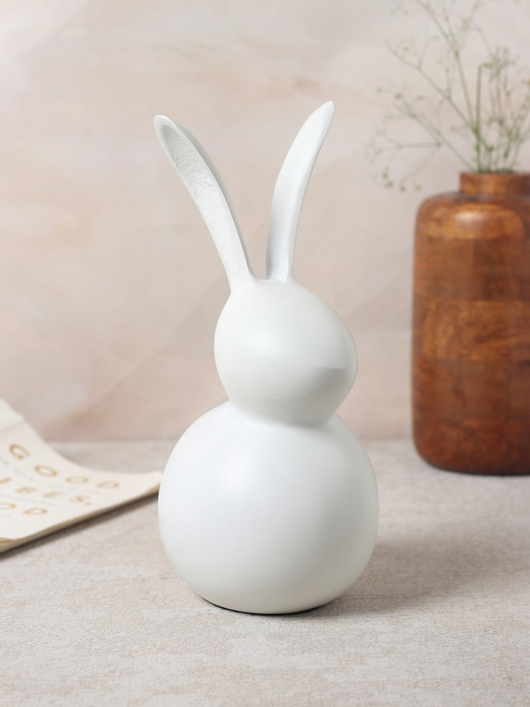 Abstract Hare Sculpture White