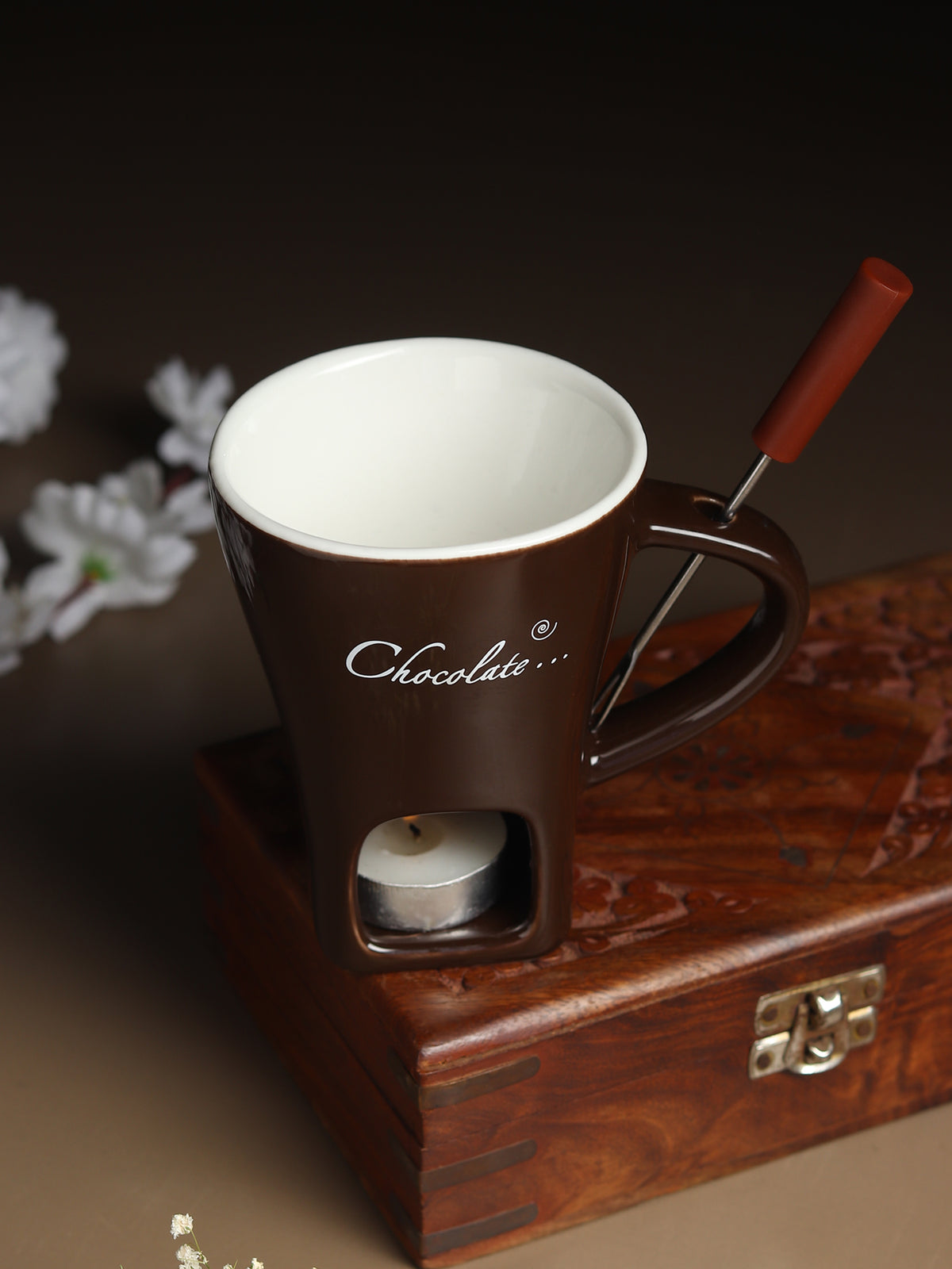Choc Affair Fondue Cup Brown