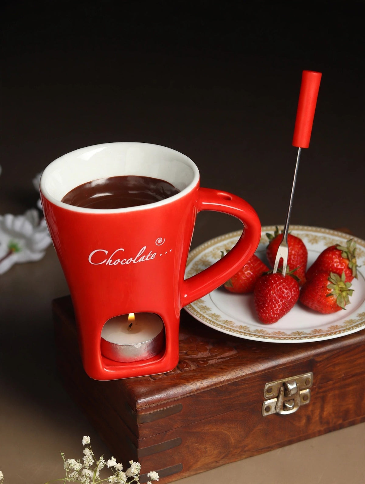 Choc Affair Fondue Cup Red