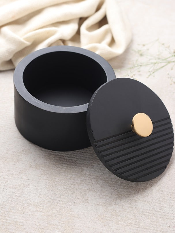 The Artisan's Stripes- Trinket Small Black  Box