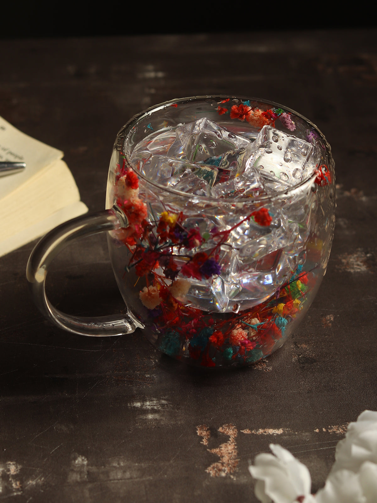 Dahlia Small Glass Mug