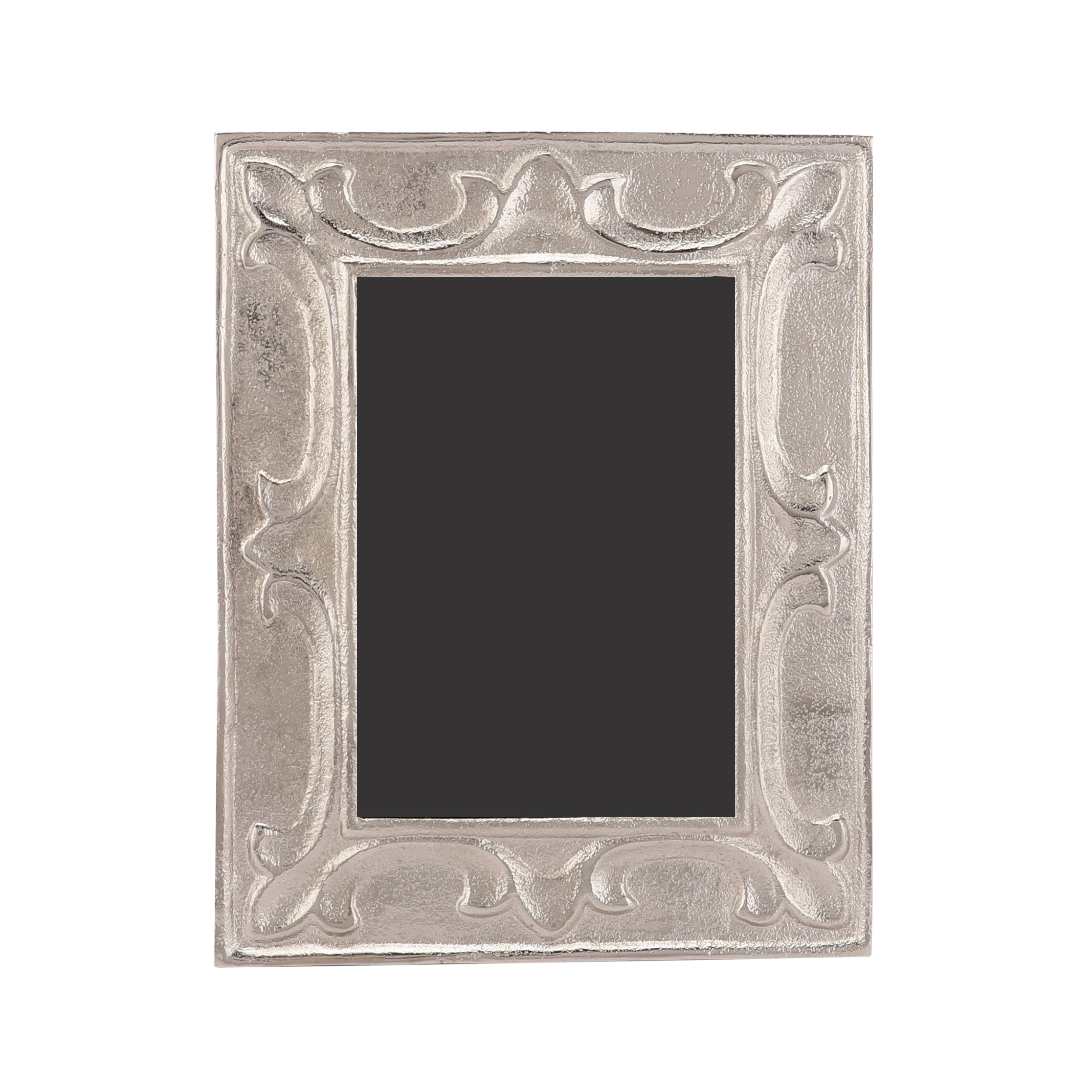 Leaf Pattern Photo Frame Silver  Large Size