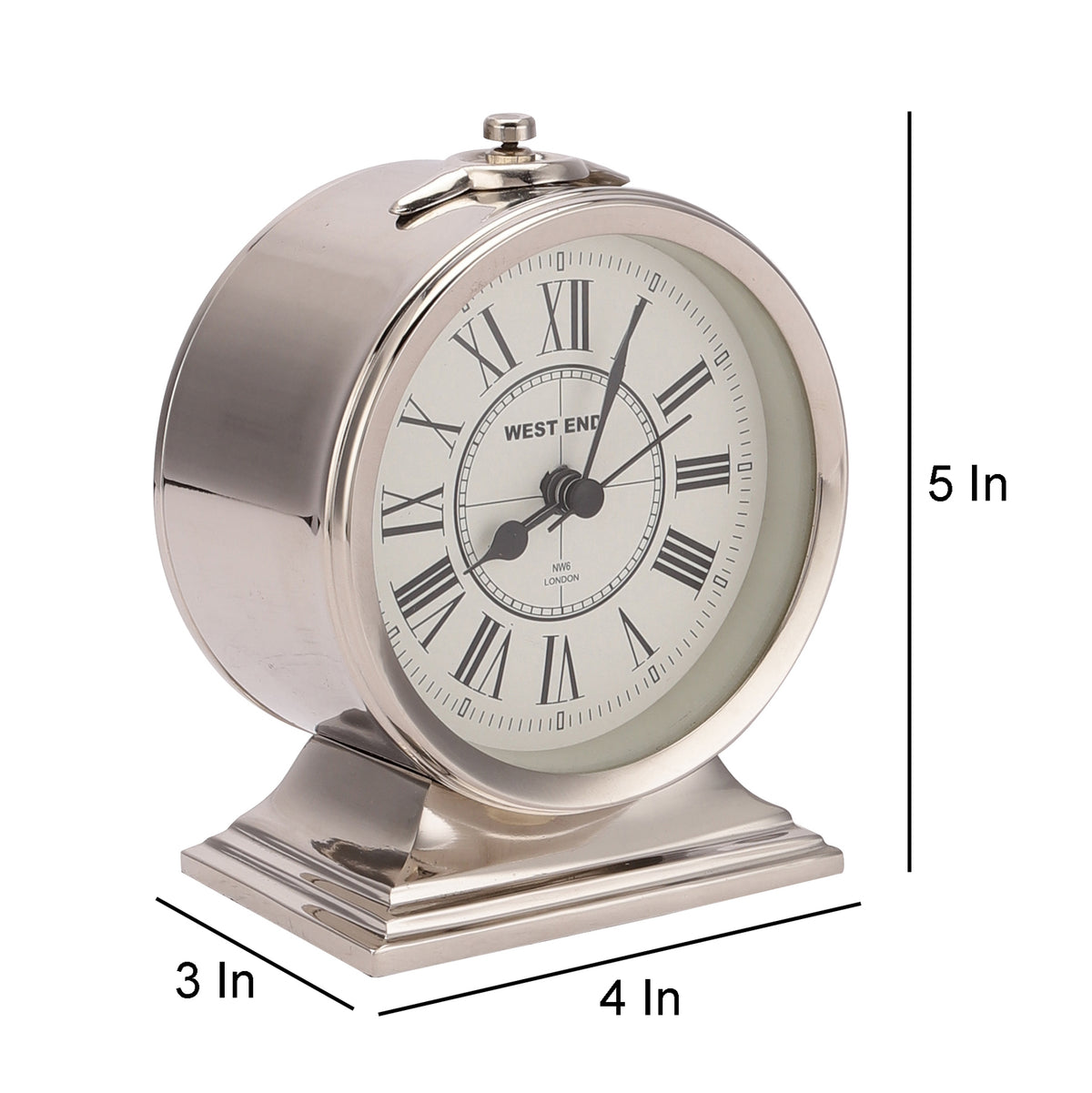 Erzo Silver Table Clock