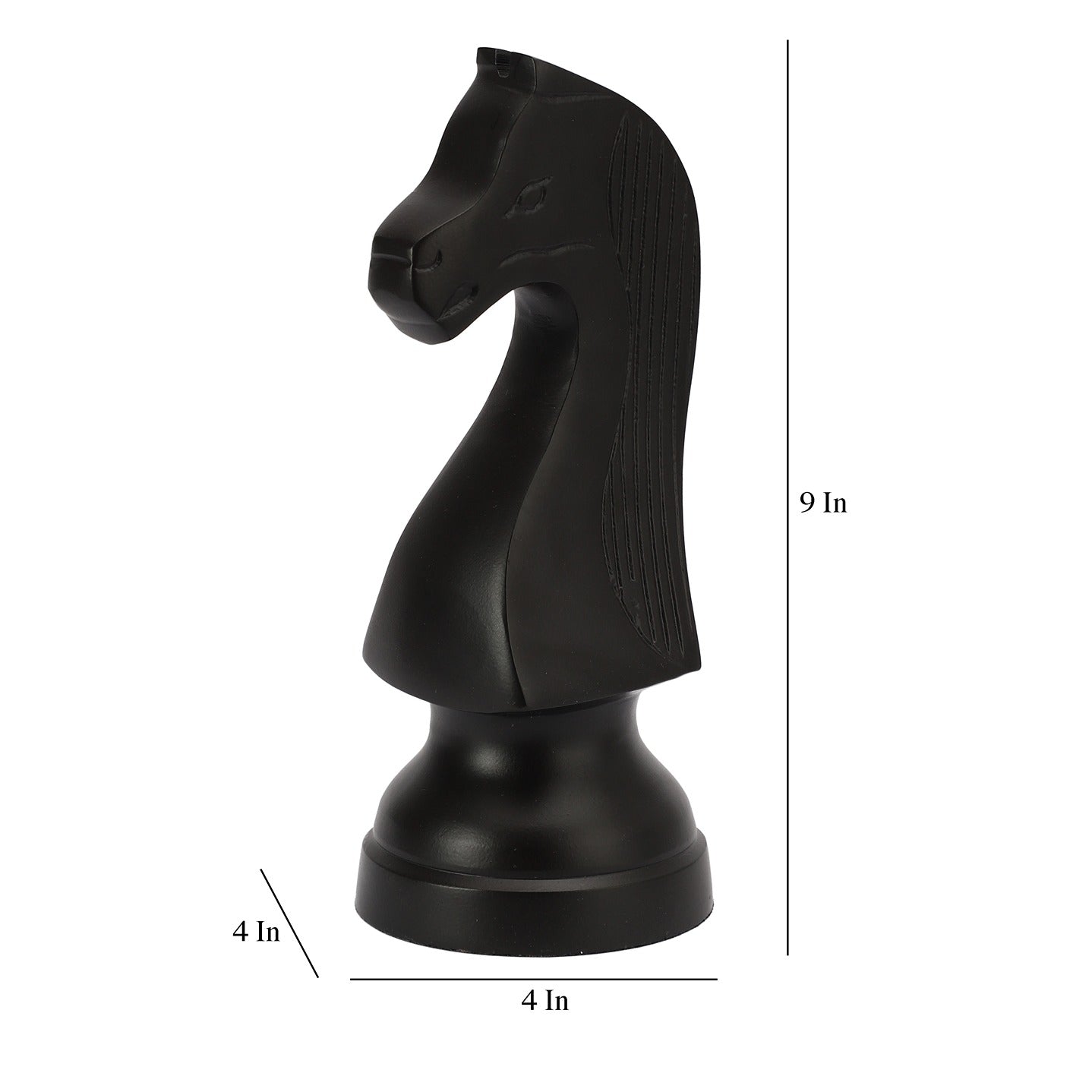 Chess Horse Black Over-Size