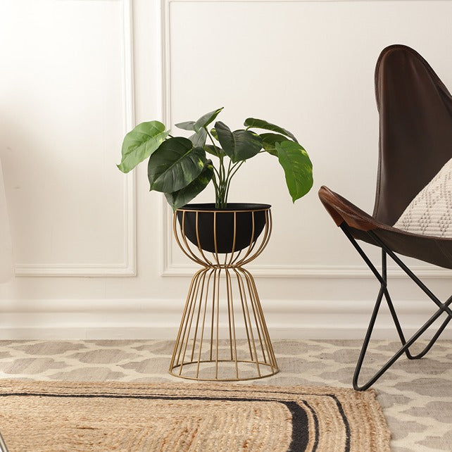 Twin Medium Bloom Black floor  planters