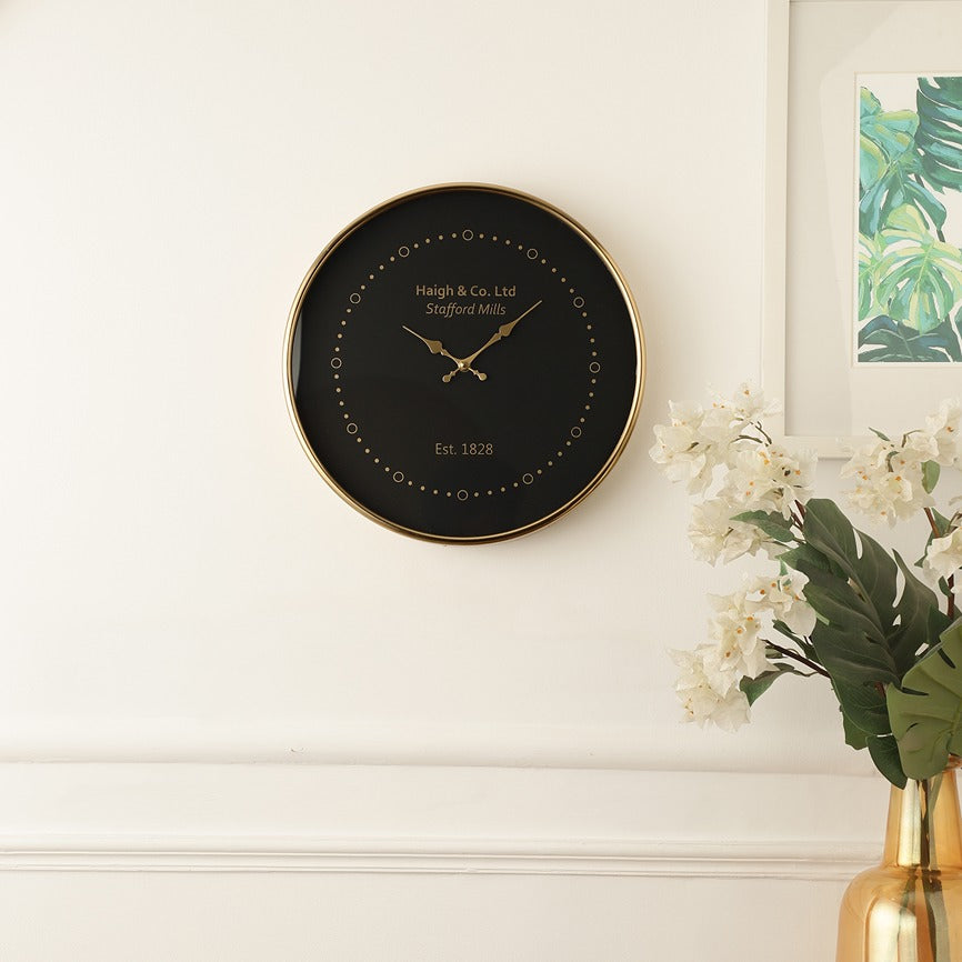 Eclipse Shine Gold wall clock