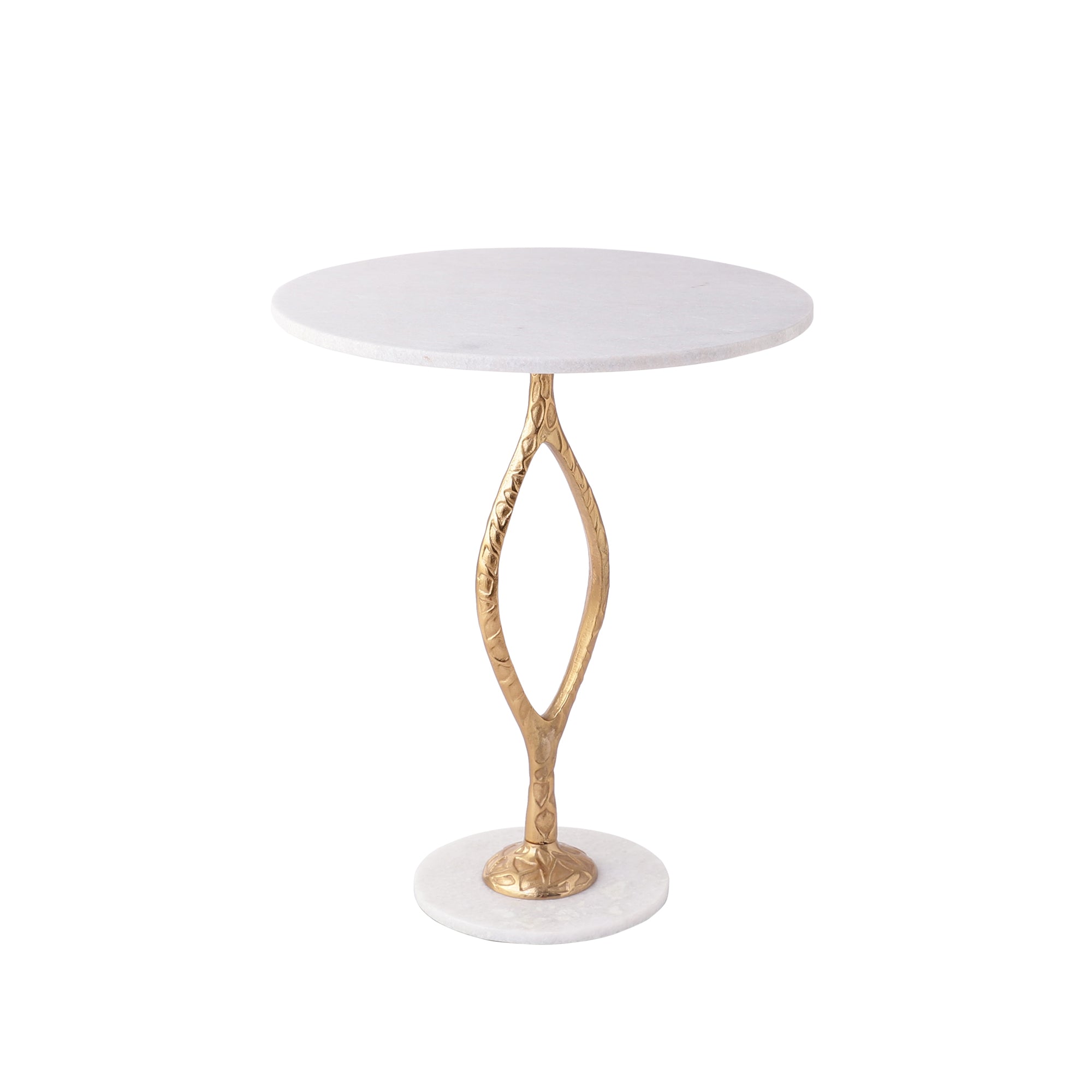 Round White Marble Side Table