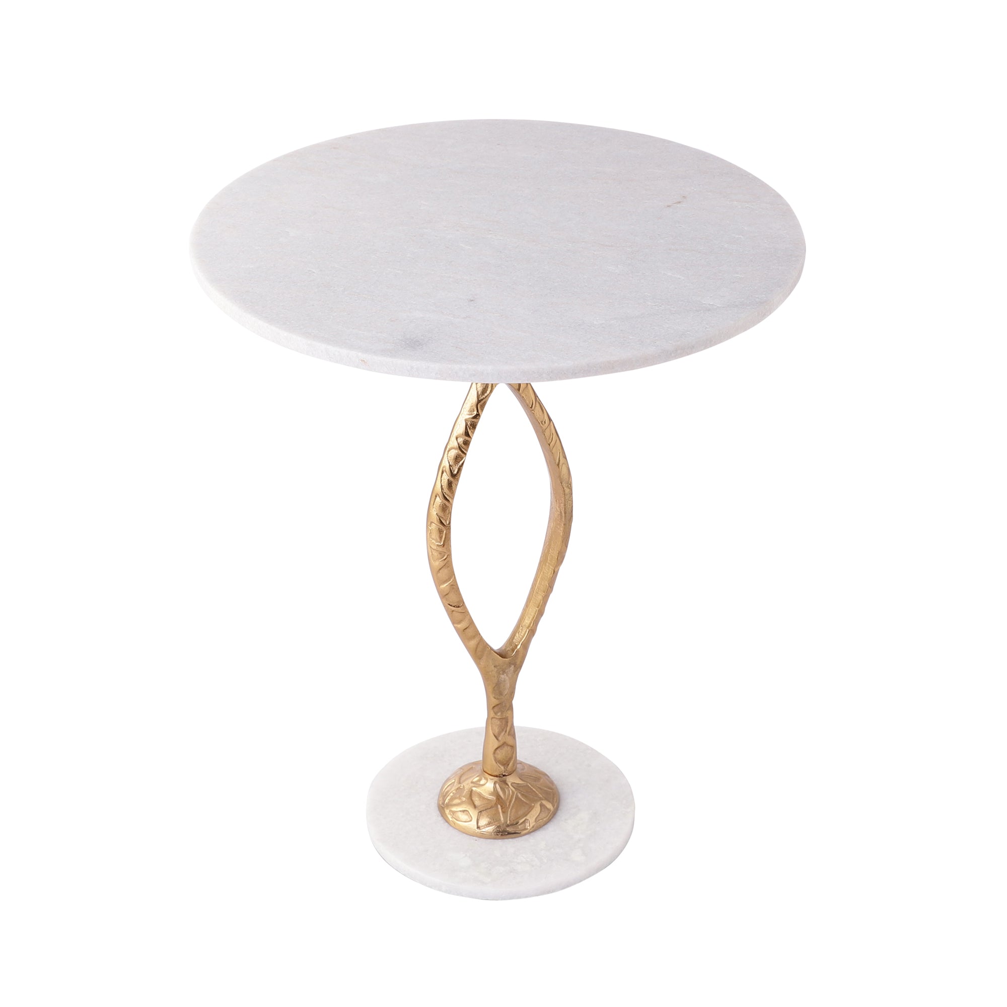 Round White Marble Side Table