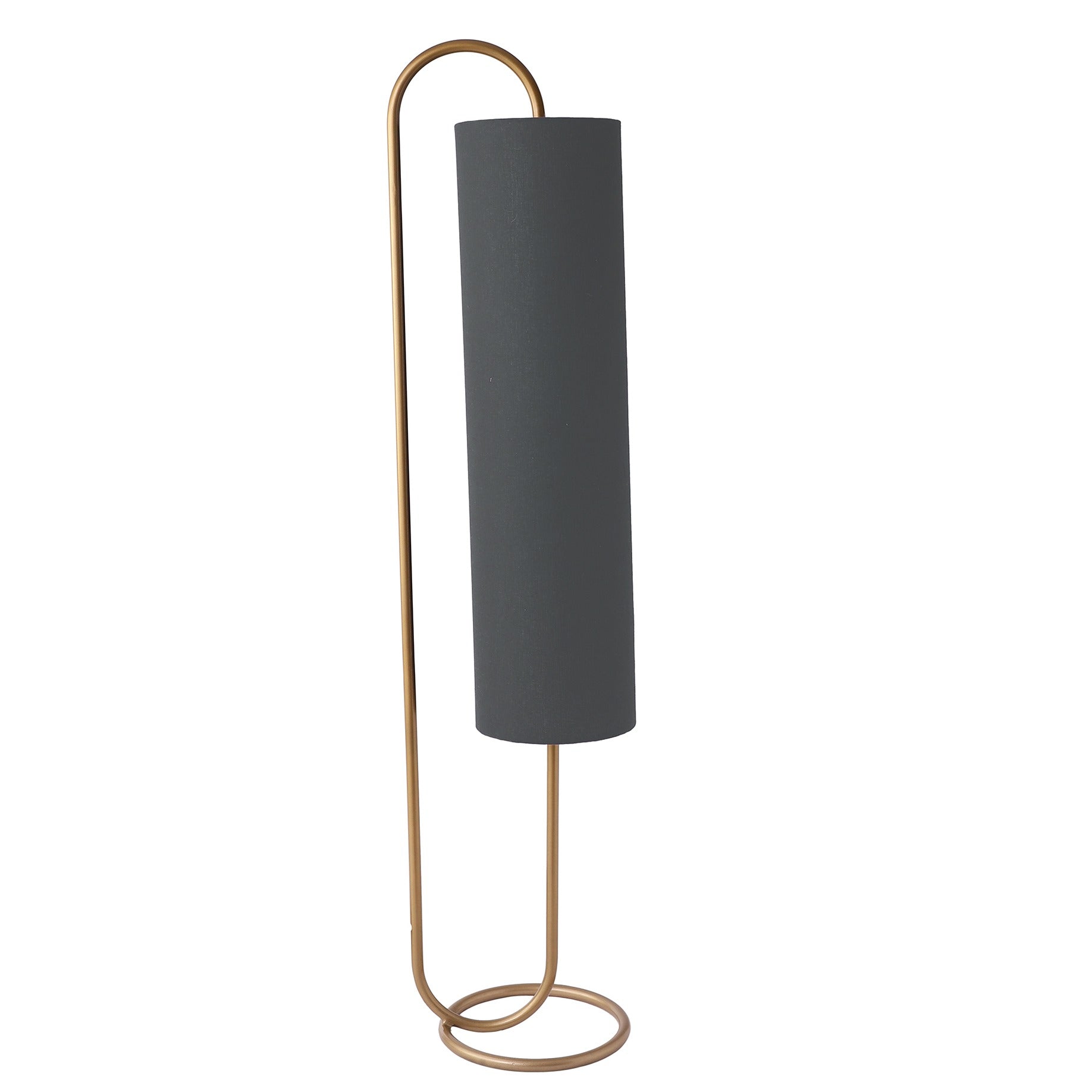 Graceful Grey & Gold Curve Floor Lamp