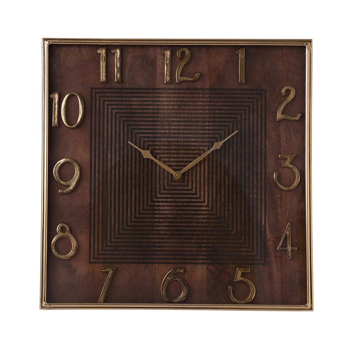 Chateau Square Gold Wall Clock