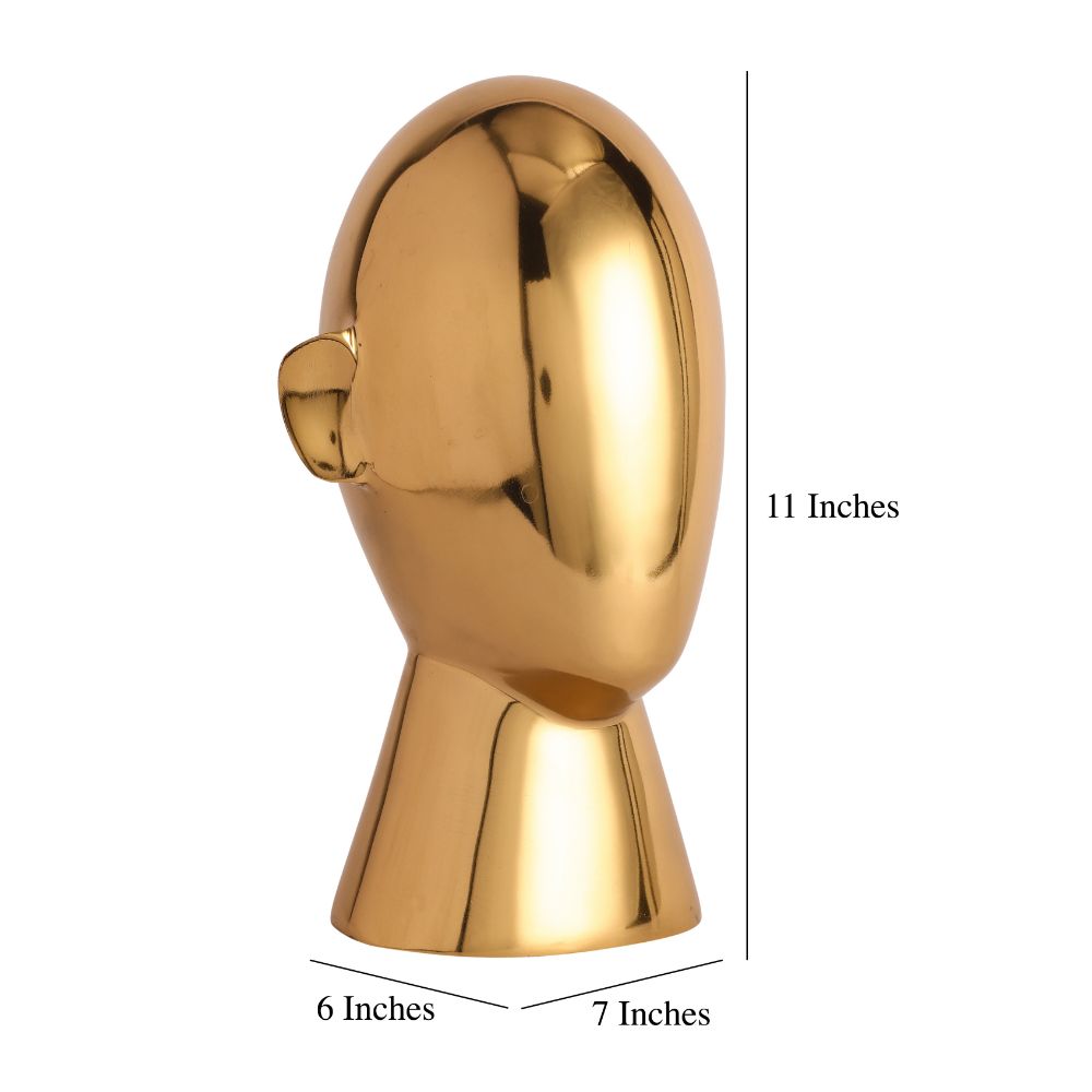 Abstract Head Decorative Gold
