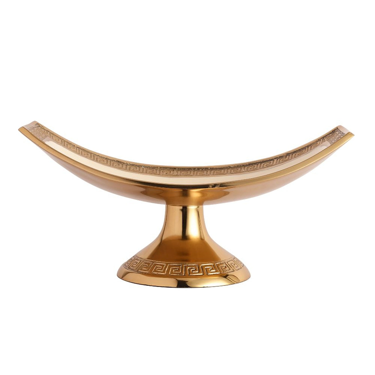 Versace Design Platter in Ivory Enamle & Gold Finish