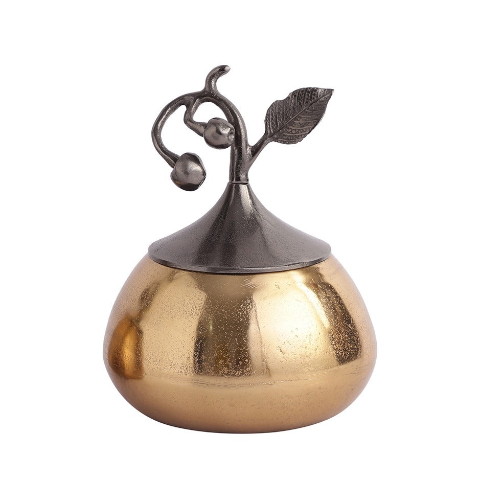 Cherry Vine Decorative Large Gold Box